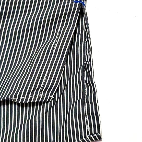 Tommy Bahama Boyfriend Navy & White Striped Oversized Button Down Tunic Shirt - Picture 8 of 12